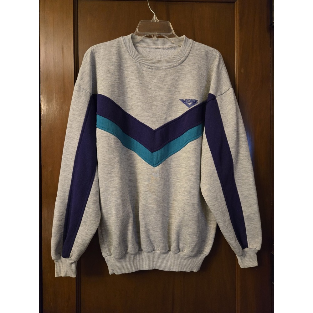 Vintage Pony Crewneck Colorblock Sweatshirt Men Size Large 90s Retro *No Tag Y2K